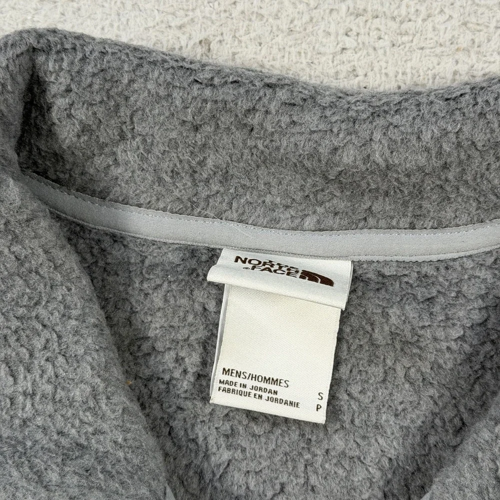 The North Face Vest Mens Small Grey Sweater Fleece Full Zip Pocket Outdoor